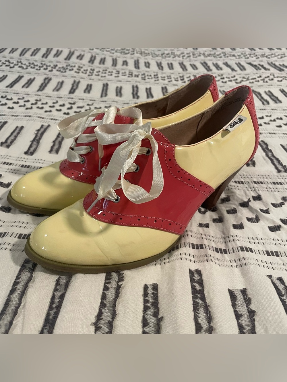 Rachel Antonoff x G.H. Bass & Co. Patent Leather Saddle Shoe Heels
